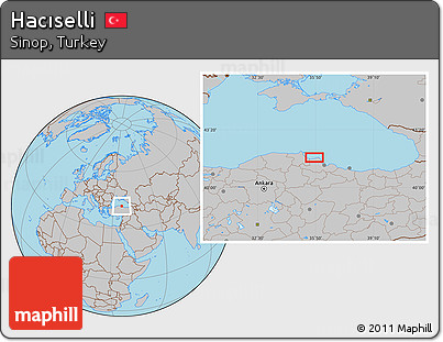 Gray Location Map of Hacıselli
