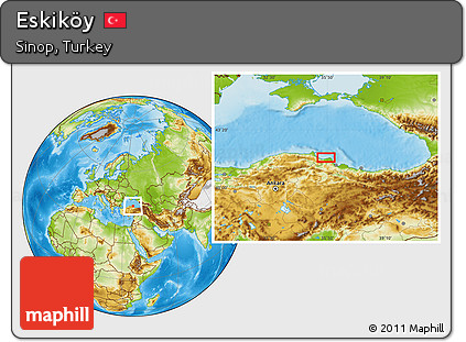 Physical Location Map of Eskiköy