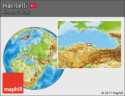 Physical Location Map of Hacıselli