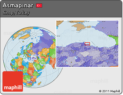 Political Location Map of Asmapınar