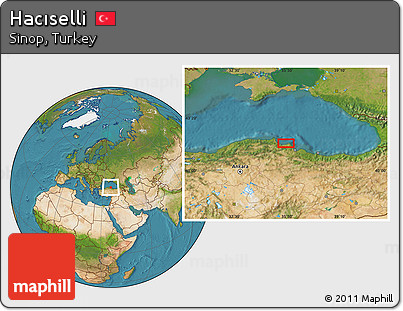 Satellite Location Map of Hacıselli