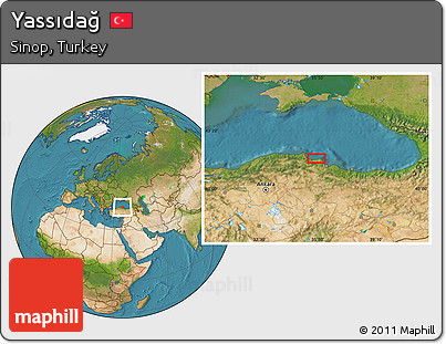 Satellite Location Map of Yassıdağ