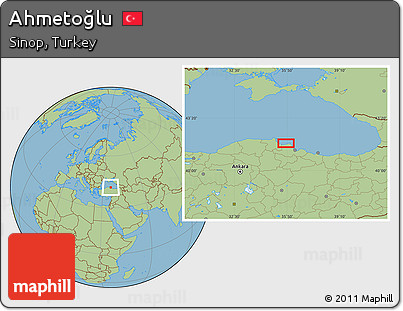 Savanna Style Location Map of Ahmetoğlu