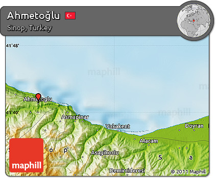 Physical Map of Ahmetoğlu