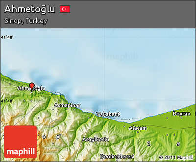 Physical Map of Ahmetoğlu