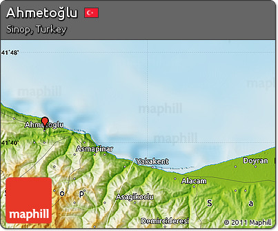 Physical Map of Ahmetoğlu