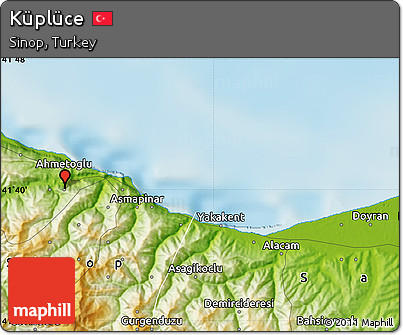 Physical Map of Küplüce