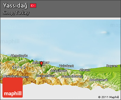 Physical Panoramic Map of Yassıdağ