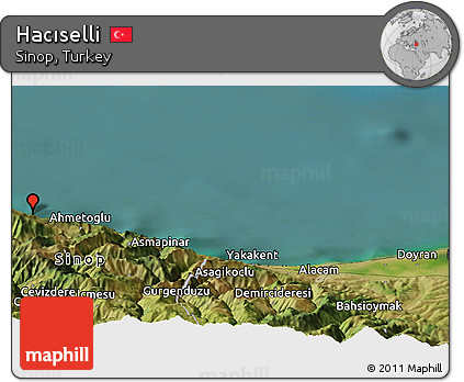 Satellite Panoramic Map of Hacıselli