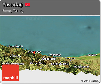 Satellite Panoramic Map of Yassıdağ