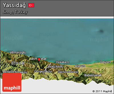 Satellite Panoramic Map of Yassıdağ