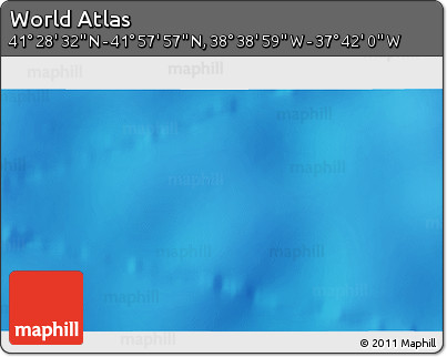 Physical 3D Map of the Area around 41° 43' 14" N, 38° 10' 29" W
