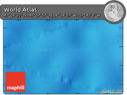 Physical Map of the Area around 41° 43' 14" N, 38° 10' 29" W