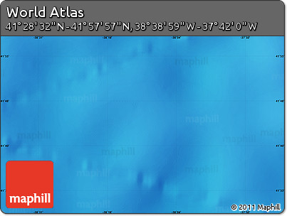 Physical Map of the Area around 41° 43' 14" N, 38° 10' 29" W