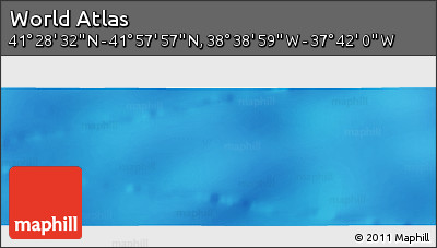 Shaded Relief Panoramic Map of the Area around 41° 43' 14" N, 38° 10' 29" W