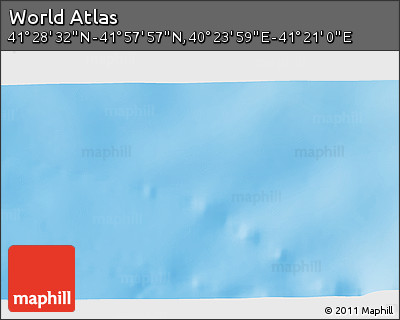 Physical 3D Map of the Area around 41° 43' 14" N, 40° 52' 30" E