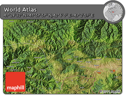 Satellite Map of the Area around 41° 43' 14" N, 42° 34' 30" E