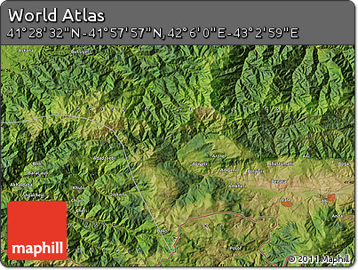 Satellite Map of the Area around 41° 43' 14" N, 42° 34' 30" E