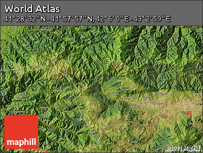 Satellite Map of the Area around 41° 43' 14" N, 42° 34' 30" E