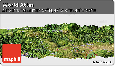 Satellite Panoramic Map of the Area around 41° 43' 14" N, 42° 34' 30" E