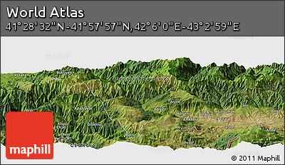 Satellite Panoramic Map of the Area around 41° 43' 14" N, 42° 34' 30" E