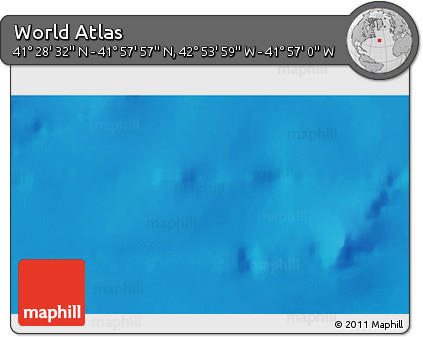 Physical 3D Map of the Area around 41° 43' 14" N, 42° 25' 29" W