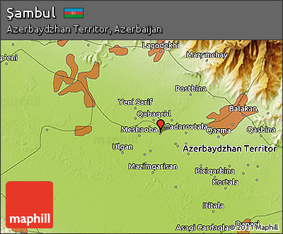 Physical 3D Map of Şambul