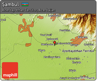 Physical 3D Map of Şambul