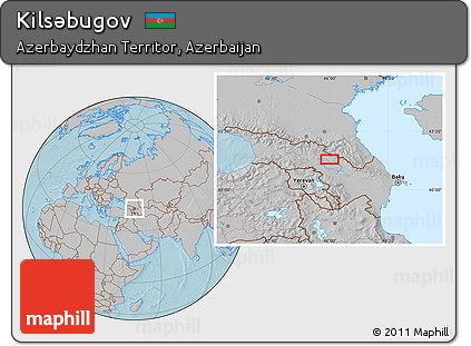 Gray Location Map of Kilsǝbugov, hill shading