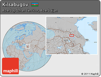 Gray Location Map of Kilsǝbugov, hill shading