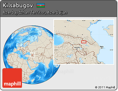Shaded Relief Location Map of Kilsǝbugov