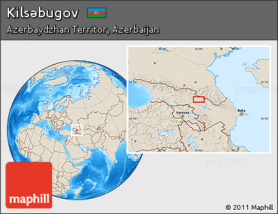 Shaded Relief Location Map of Kilsǝbugov