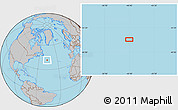 Gray Location Map of the area around 41° 43' 14" N, 46° 40' 29" W