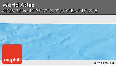 Physical Panoramic Map of the Area around 41° 43' 14" N, 4° 19' 30" E
