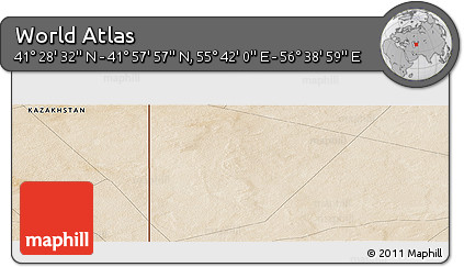 Satellite Panoramic Map of the Area around 41° 43' 14" N, 56° 10' 29" E