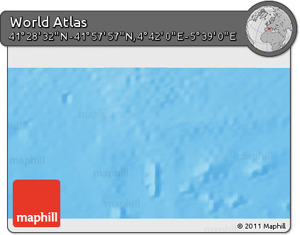 Physical 3D Map of the Area around 41° 43' 14" N, 5° 10' 30" E