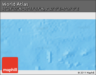 Physical 3D Map of the Area around 41° 43' 14" N, 5° 10' 30" E
