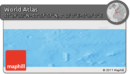 Physical Panoramic Map of the Area around 41° 43' 14" N, 5° 10' 30" E