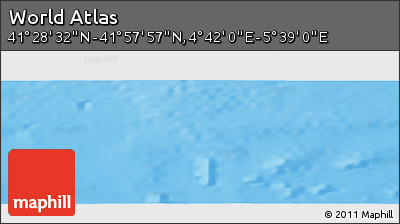 Physical Panoramic Map of the Area around 41° 43' 14" N, 5° 10' 30" E