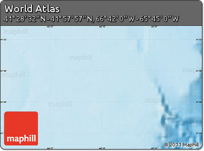 Physical Map of the Area around 41° 43' 14" N, 66° 13' 29" W