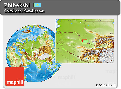 Physical Location Map of Zhibekshi