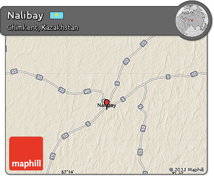 Shaded Relief Map of Nalibay