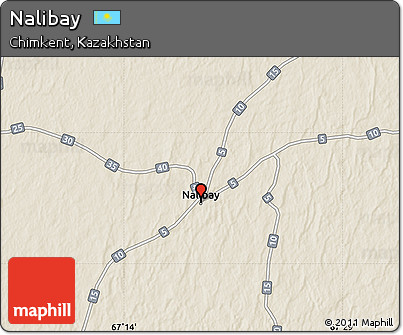 Shaded Relief Map of Nalibay