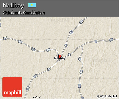 Shaded Relief Map of Nalibay