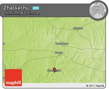 Physical 3D Map of Zhaskeshu