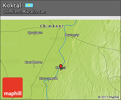 Physical 3D Map of Koktal