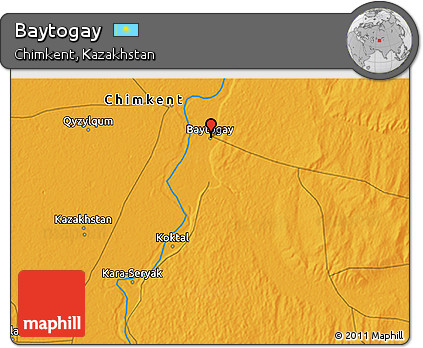 Political 3D Map of Baytogay