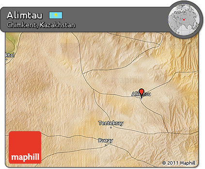 Satellite 3D Map of Alimtau