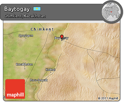 Satellite 3D Map of Baytogay