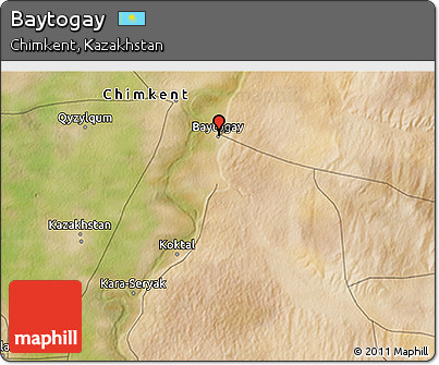 Satellite 3D Map of Baytogay